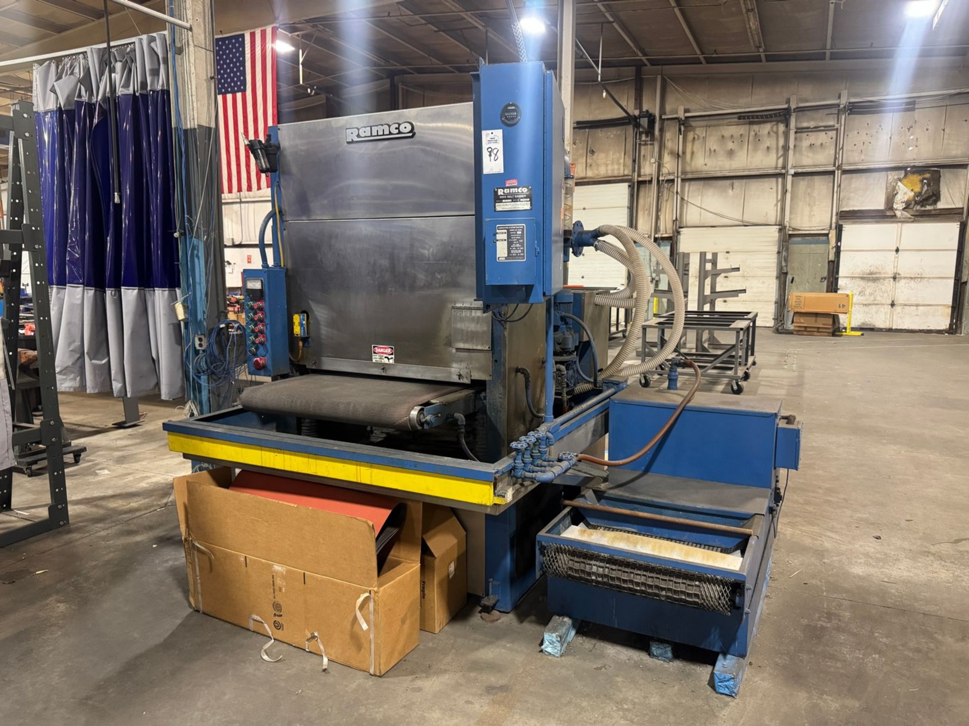 Ramco Model 37T60 36" Wide Belt Sander with Filtration System, S/N 3302