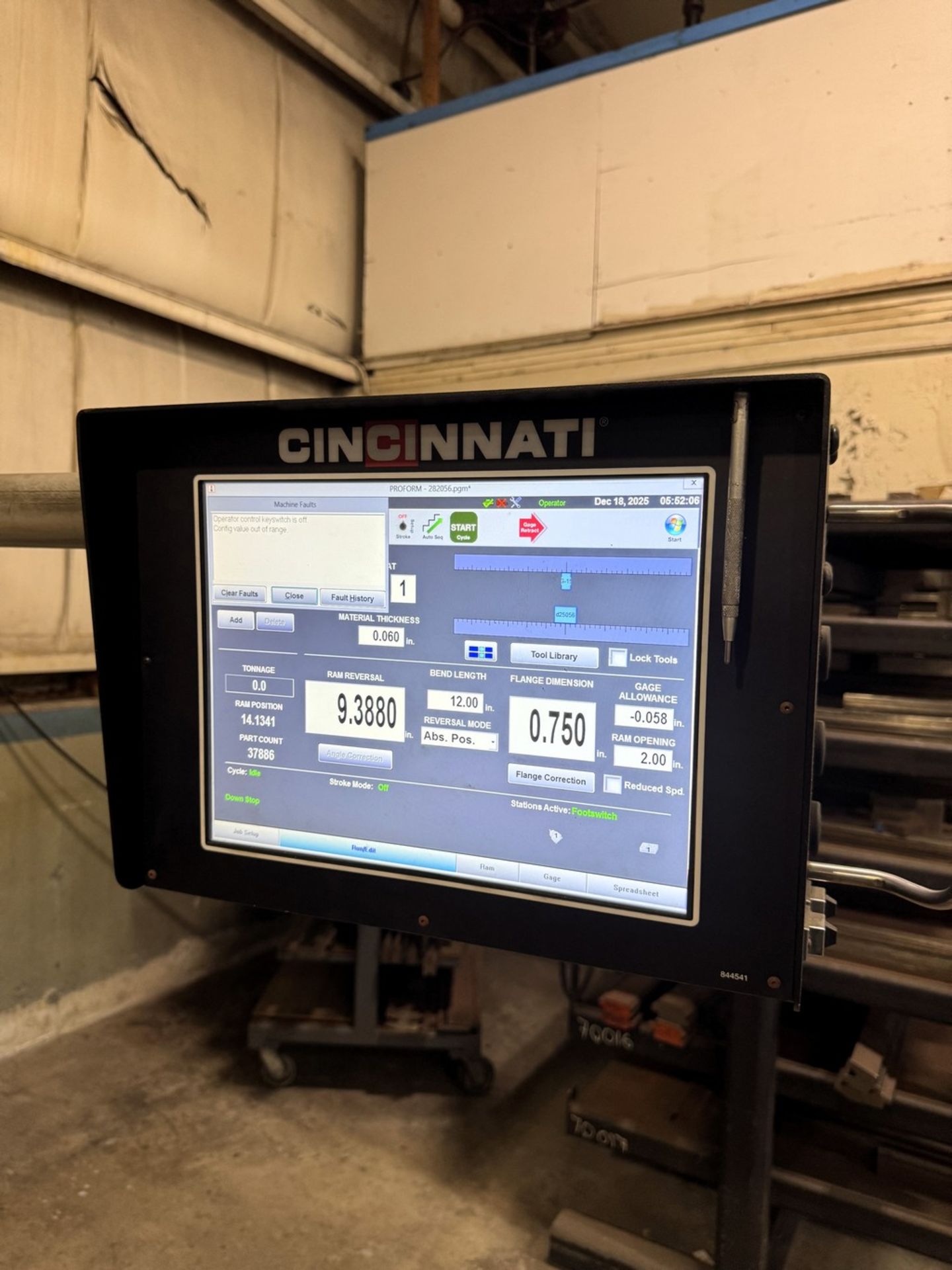 Cincinnati 175 x 10 FT PF Proform 2-Axis CNC Press Brake - Image 8 of 15