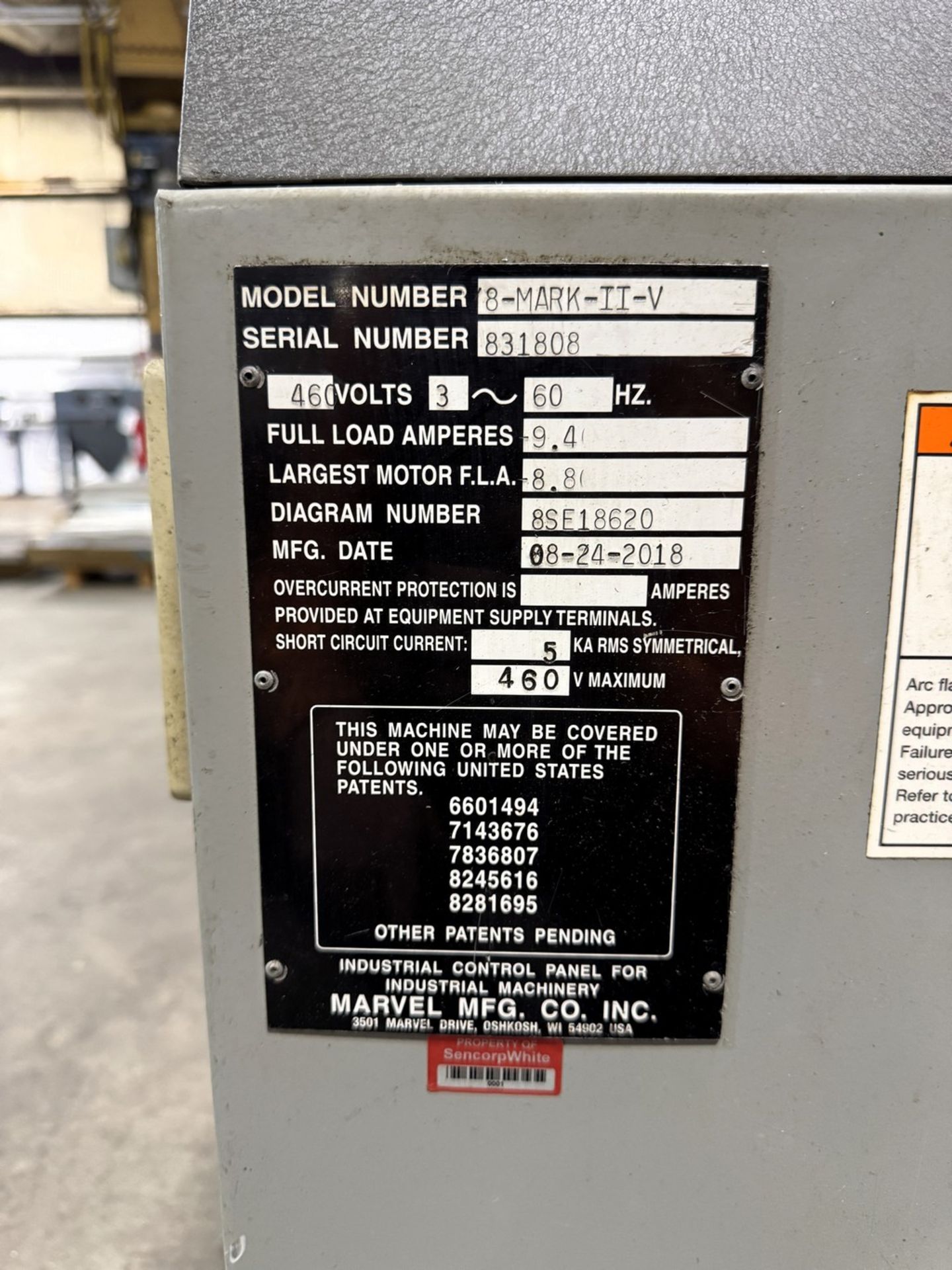 2018 Marvel 8-Mark-II-V Vertical Bandsaw - Image 13 of 14