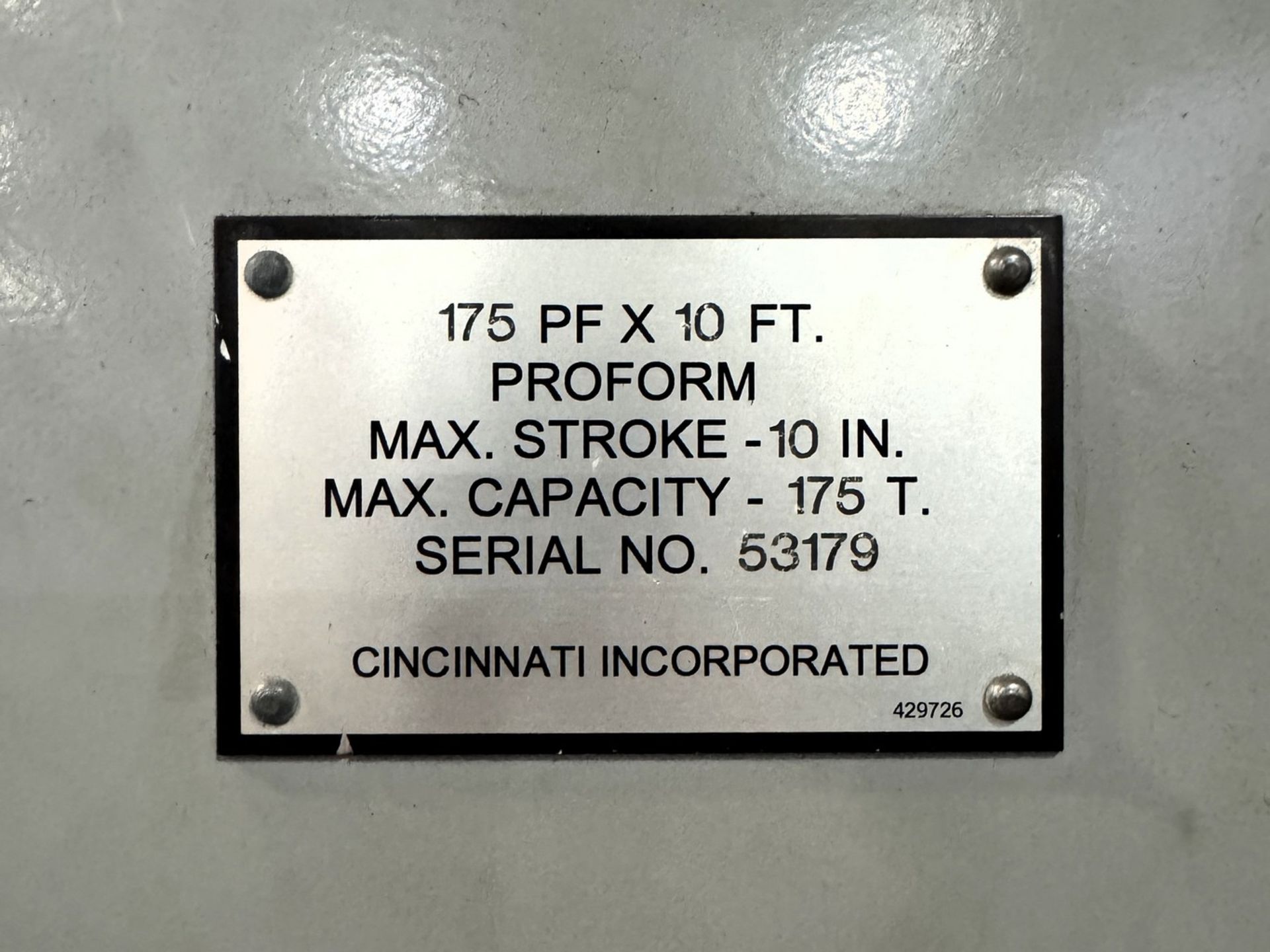 Cincinnati 175 x 10 FT PF Proform 2-Axis CNC Press Brake - Image 15 of 15