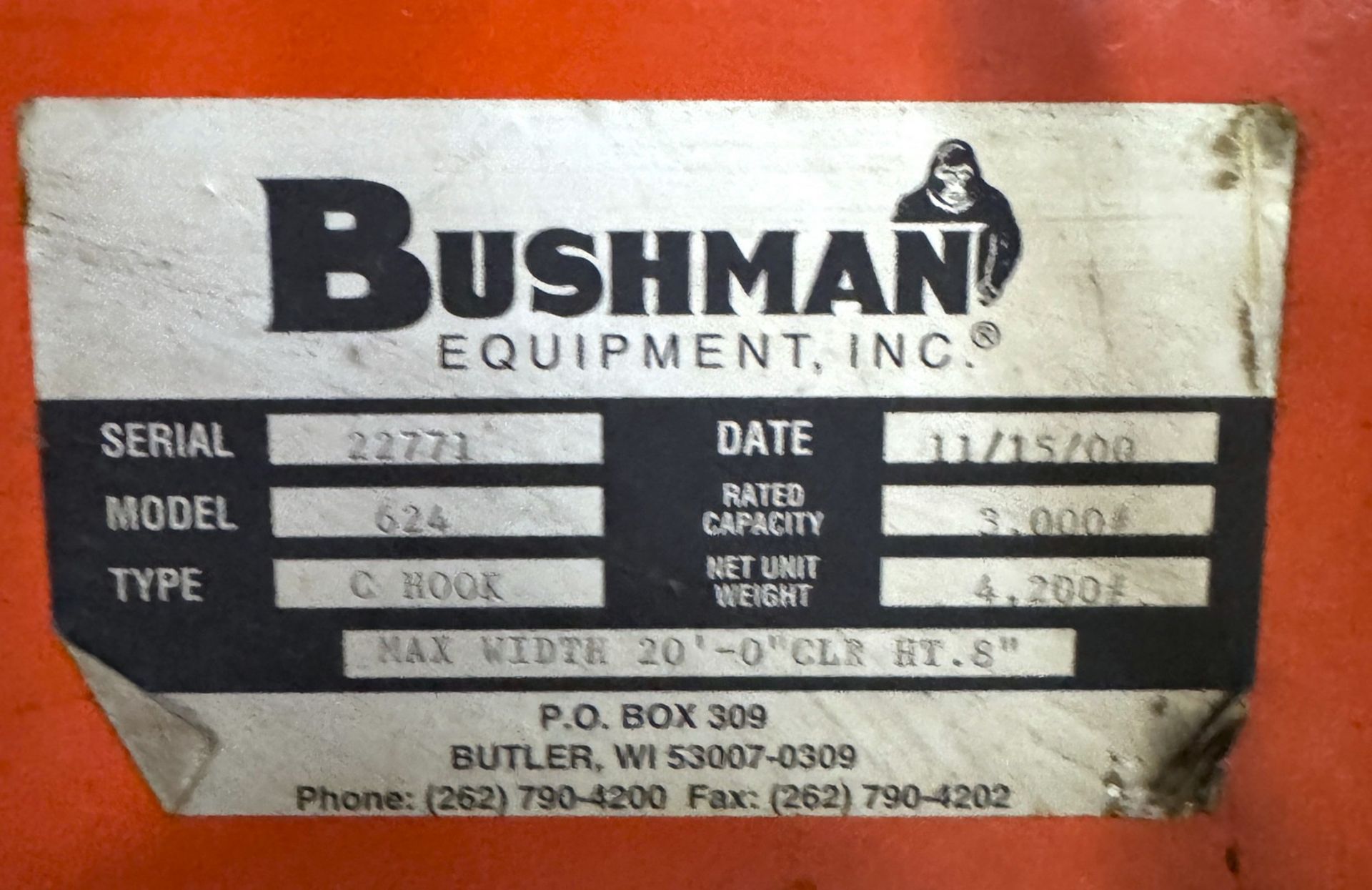 Bushman Equipment Inc 624 C-Hook - Image 4 of 4