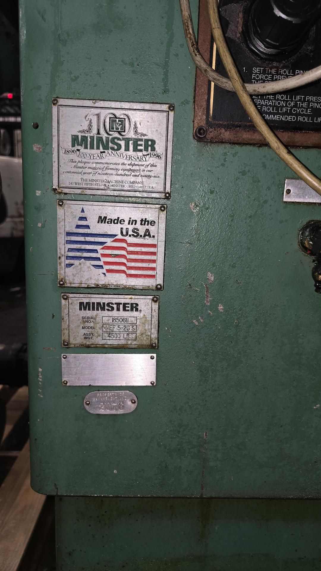 300 Minster S2-300 Straight Side Press - Image 9 of 9