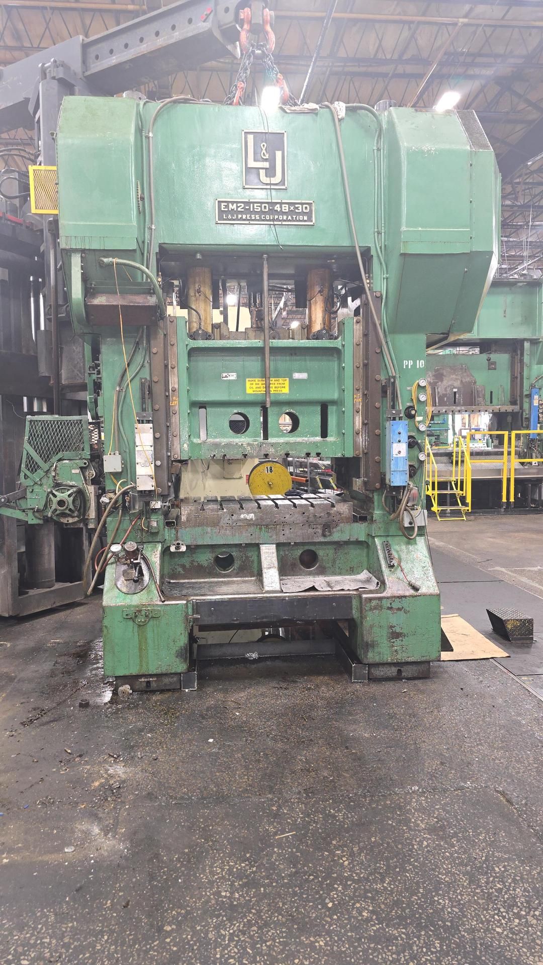 150 Ton L&J EM2-150 Straight Side Double Crank Press