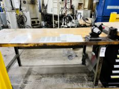 30" x 72" Wood Top Work Table with Tool Holder Fixture