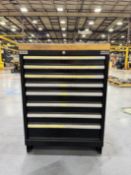 Lista 8 Drawer Industrial Tool Cabinet with Wood Top