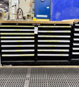 Lista 15 Drawer Industrial Double Tool Cabinet with Wood Top