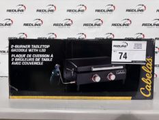 Cabelas - 2-Burner Tabletop Griddle W/ Lid