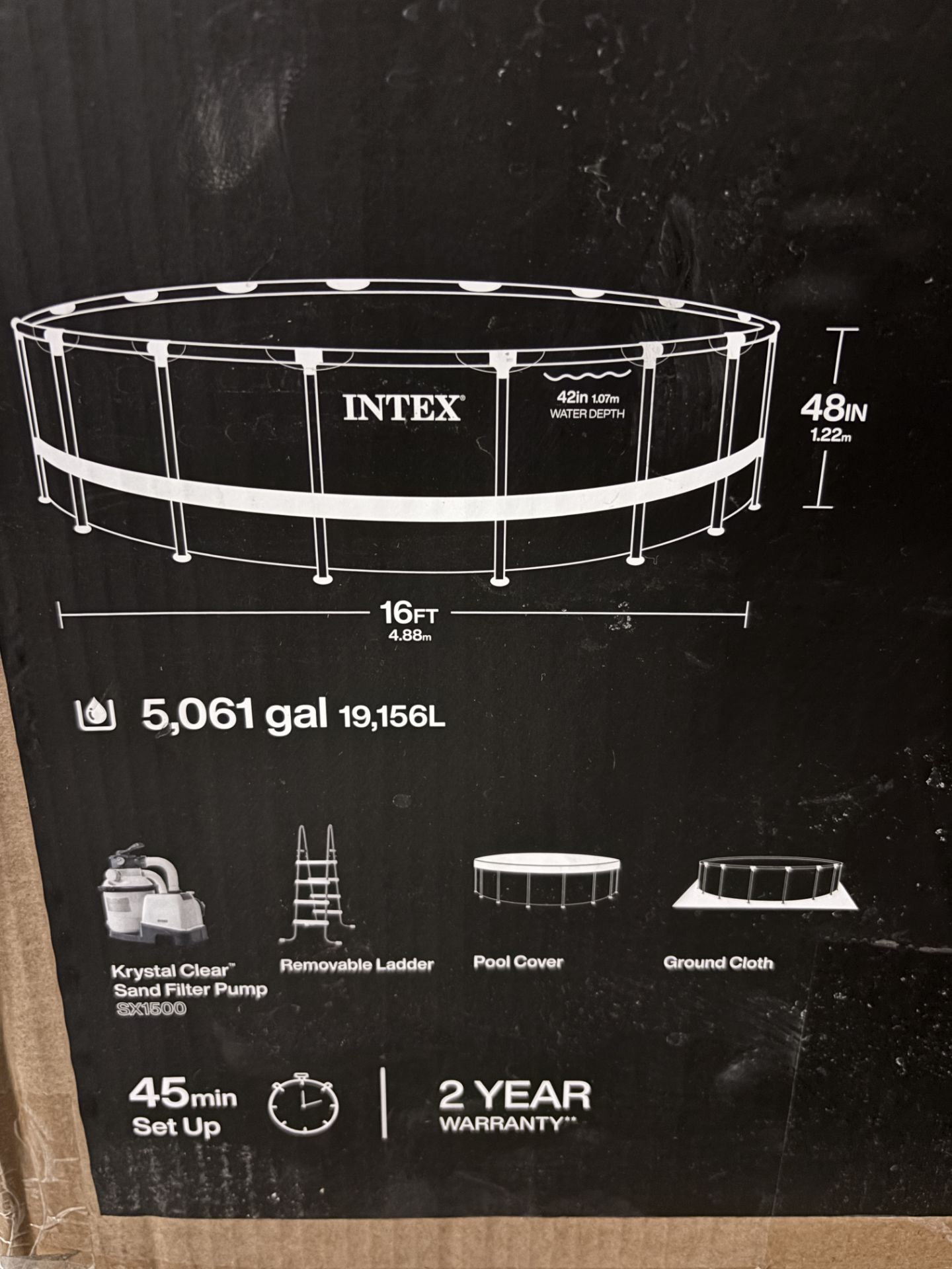 Intex - 16' X 48' Round Pool Kit