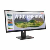 Lenovo Thinkvision T34Wd-40 34" Class Uw-Qhd Curved Screen Led Monitor - 21:9 - Eclipse Black -