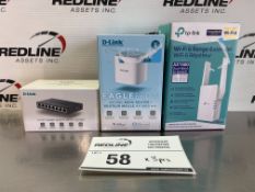 Bundle: Dlink - 8-Port Gigabit Switch, Eagle Pro Ai Ax 1800 Mesh Router & Tp-Link Wifi Extender -