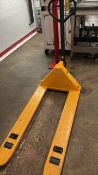 Uline H-1043 Standard Pallet Jack, 5500 lb Capacity, 27"x48" Forks, Yellow, Manual Hand Truck