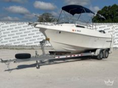 1995 Aquasport Explorer 225 23ft Boat w 21ft T/A Boat Trailer