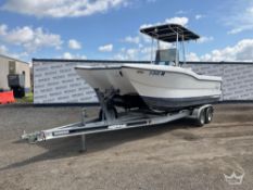 1999 20ft Seagull Nautico Cat Boat w/ 2001 Magic Tilt 24ft T/A Boat Trailer