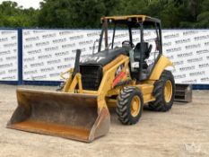 2007 Caterpillar 414E 4x4 Front Loader Utility Tractor with Box Blade
