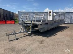 2020 Pontoon Boat w 27ft Supreme Galvanized T/A Boat Trailer