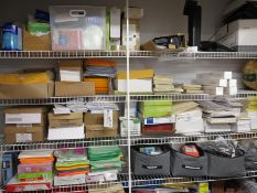 Lot Office Supplies on Shelving