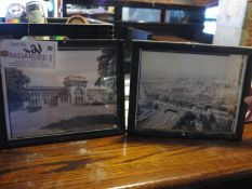 Lot (2) 9 1/2" x 12" Framed Black and White Photograph Union Station