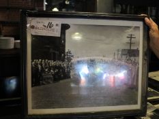 15" x 12 1/2" Framed Black and White Photograph of Narragansett Brewery Staff
