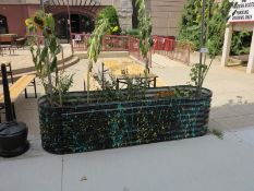 8' x 2' x2 'H corrugated steel coated inside planters