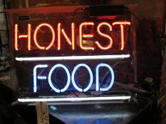 Neon Sign "Honest Food"