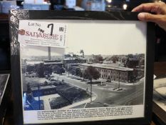 12 1/2" x 15" Framed Black and White Photograph of Narragansett Brewery