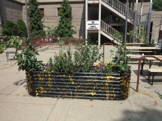 8' x 2' x2 'H corrugated steel coated inside planters
