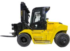 2016 Hyster H210HD2 21,000 LB Forklift, Teir 4 Diesel, 147 Max Reach, Rotator/Integral Fork clamp