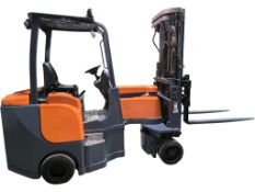2011 Aisle Master 20se 4,400lbs Capacity Electric Articulating Forklift 48V sideshift positioner 3-
