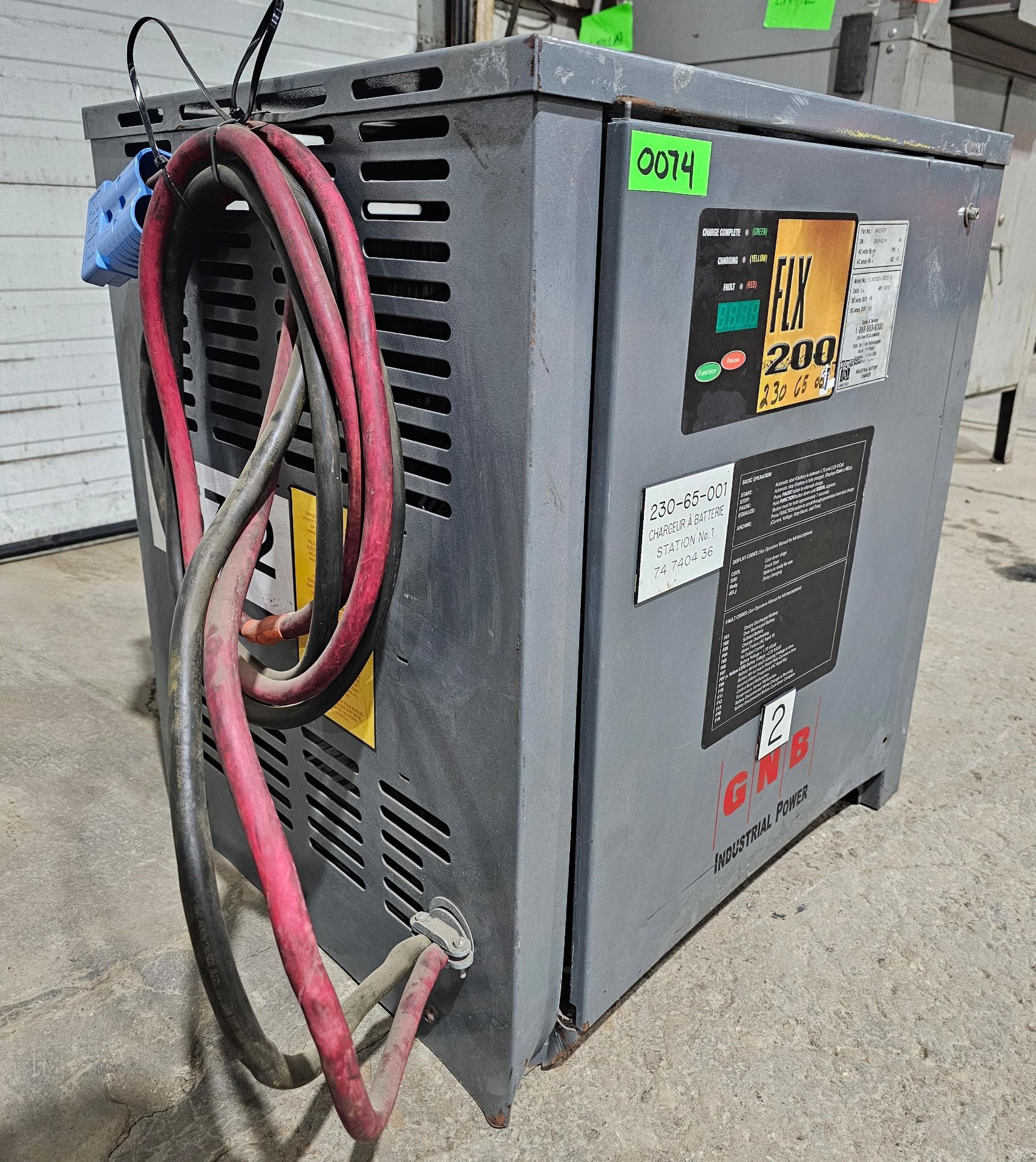Forklift Battery Charger Power Charge GNB Charger Output: 48V 165A with Input:600V 3PH 60HZ - Image 3 of 3