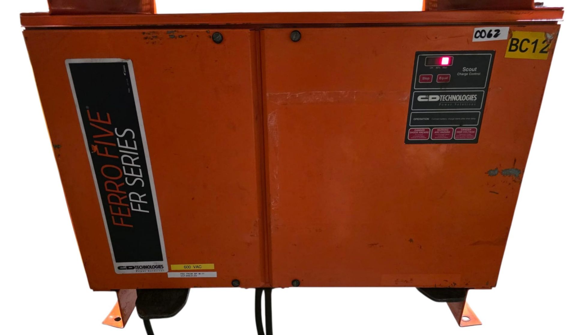 C&D Technologies Ferro Five FR Series 48V 70A 575v 3-Phase Forklift Battery Charger - Image 2 of 3
