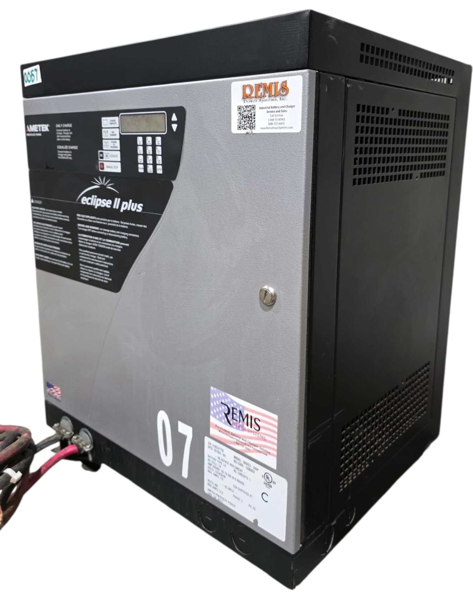 Ametek Eclipse II Forklift Battery Charger Input: 480v 3ph Output: 12/24/36/48v 170a - Image 3 of 3