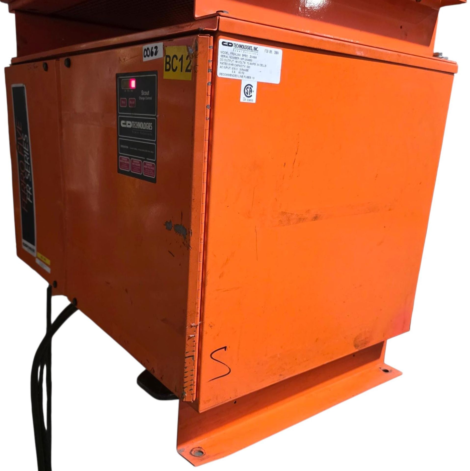 C&D Technologies Ferro Five FR Series 48V 70A 575v 3-Phase Forklift Battery Charger - Image 3 of 3