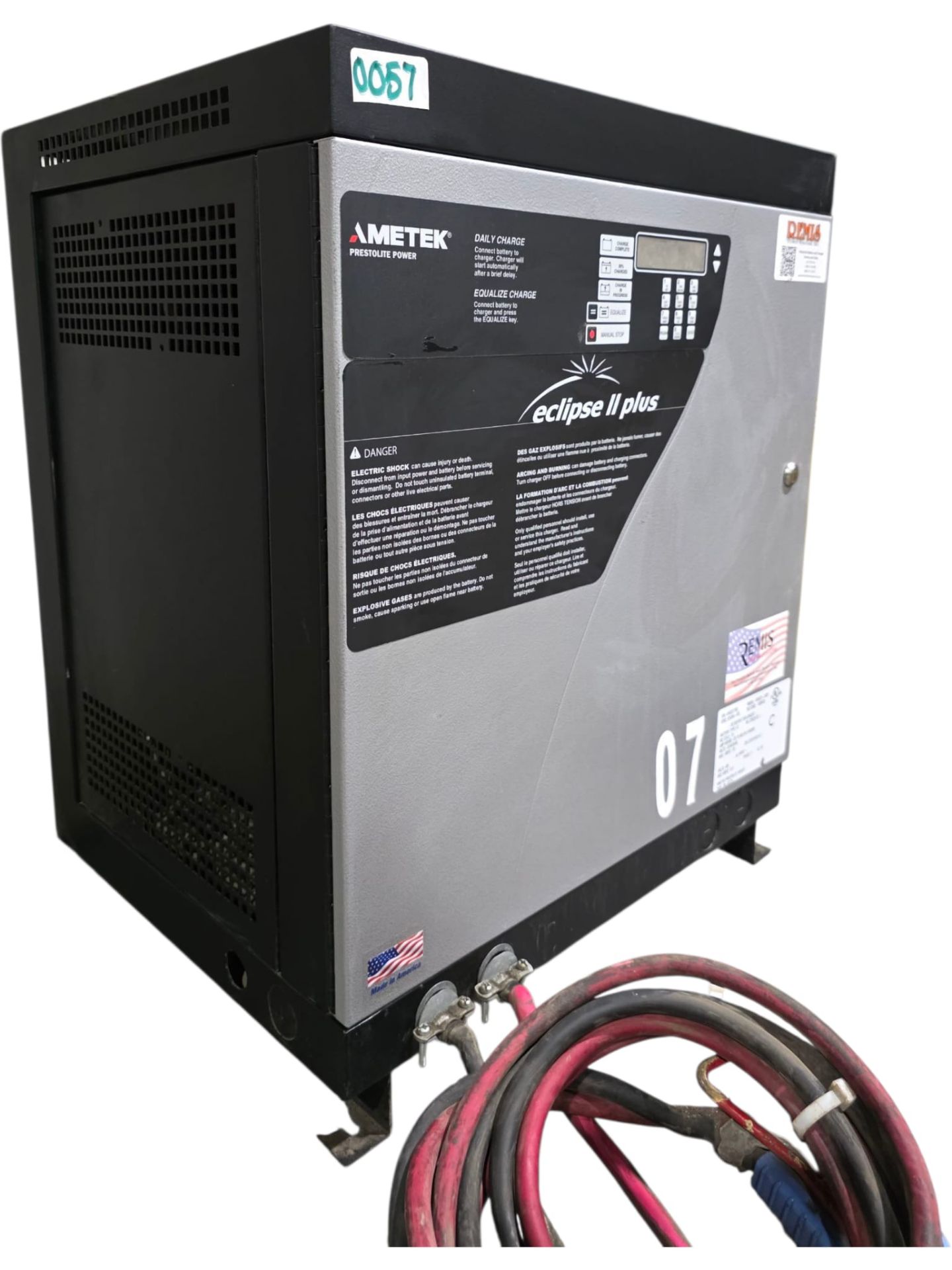 Ametek Eclipse II Forklift Battery Charger Input: 480v 3ph Output: 12/24/36/48v 170a