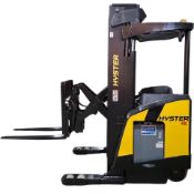 2023 Hyster 4,500lbs Capacity Electric Stand On Reach Truck - 2023 36V battery sideshift 3-STAGE