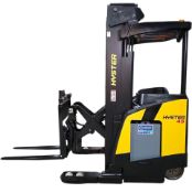 2023 Hyster 4,500lbs Capacity Stand-On Reach Forklift sideshift 3-STAGE MAST 241" lift height with