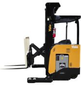 2015 Yale 4,500lbs Capacity Stand-On Reach Truck Electric sideshift 3-STAGE MAST