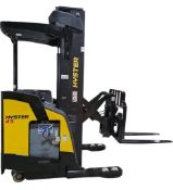2023 Hyster 4,500lbs Capacity Stand-On Reach Forklift 36V sideshift 3-STAGE MAST 241" lift height