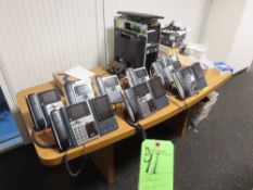 (Lot) Poly Phones & Misc. Contents w/