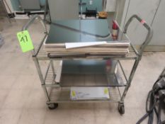 (Lot) Steel Material w/ Cart