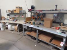(Lot) Work Tables, Shipping Supplies