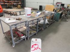 (Lot) (6) Uline Carts, 24'' x 36'' x 35''T