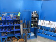(Lot) Misc. Steel Stock w/ Blue Racks