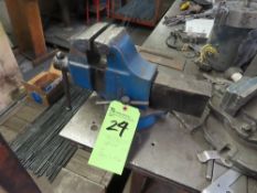 (Lot) Steel Bench, 38'' x 72'' w/ Bench Vise