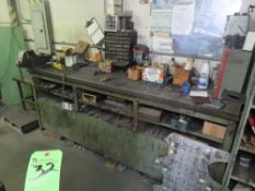 (Lot) Heavy Duty Bench w/ Vise, 28''x96''
