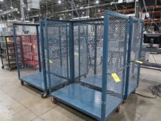 (4) Heavy Duty Metal Bindery Carts