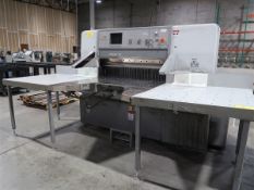 2002 Polar Mohr Model 115ED 45" Paper Cutter S/N 7231826, Programmable Control w/ Air Bed Table
