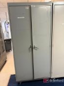 Uline Metal Storage Cabinet on Casters w/ Contents;