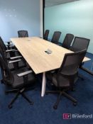 Wood Laminate 10' Long Conference Room Table w/ Power;