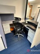 Office Contents w/ (3) Sets of Partitions, (5) Desks, (5) Office Chairs