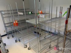 Lot (7) Assorted Wire Racks on Casters